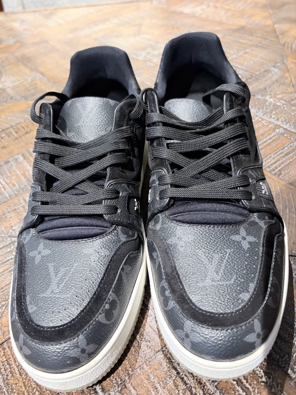 Louis Vuitton LV Trainer Low "Black Monogram Shoes Men’s US Size 10.5 - Picture 2 of 8